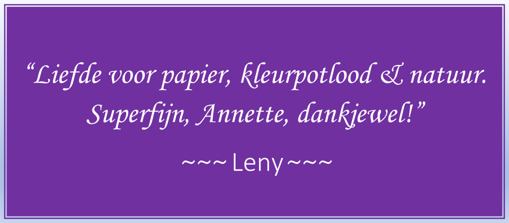 Review Leny voor tekenworkshop bij Atelier Annette van der Swaluw.