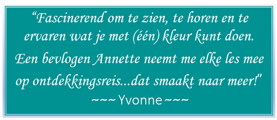 Review Yvonne voor tekenworkshops bij Atelier Annette van der Swaluw.