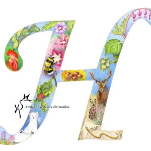 Print Letter H Flora & Fauna alfabet